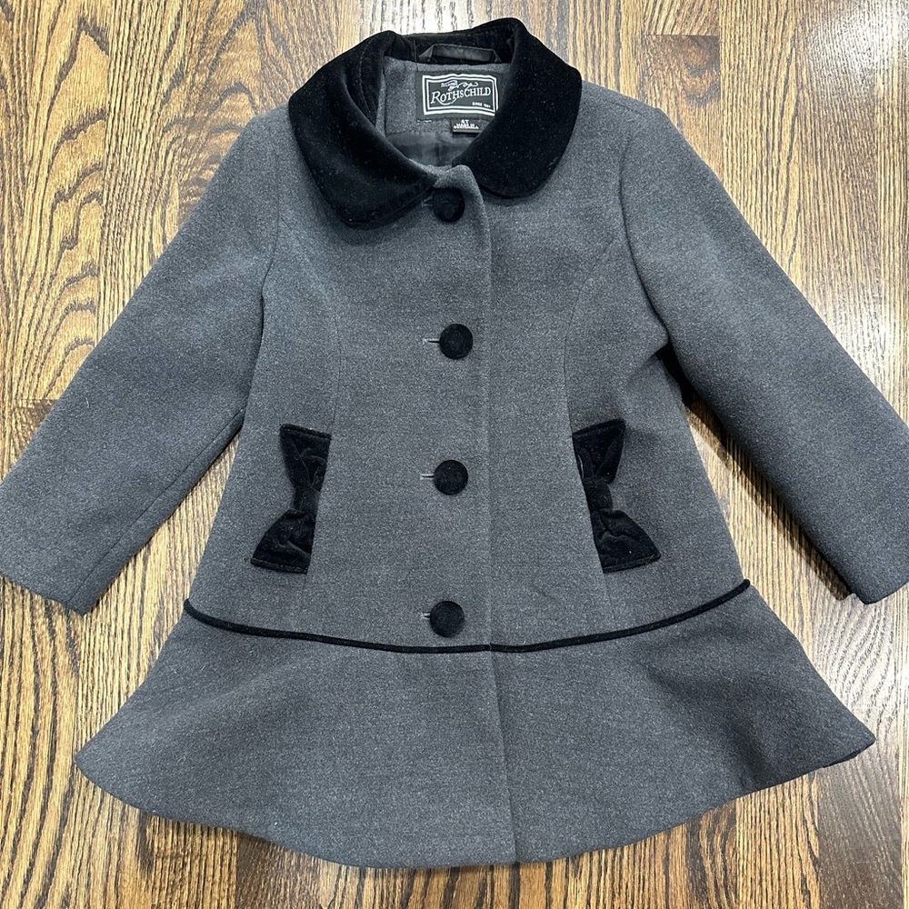 Rothschild Formal Peacoat with Bows EUC size 4T